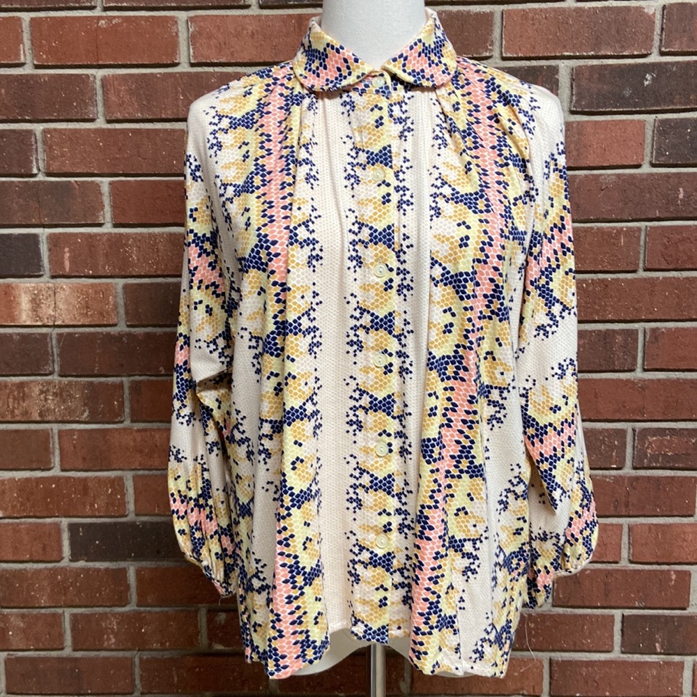 Anthropologie Porridge‎ Abbe Honeycomb Blouse Size XS